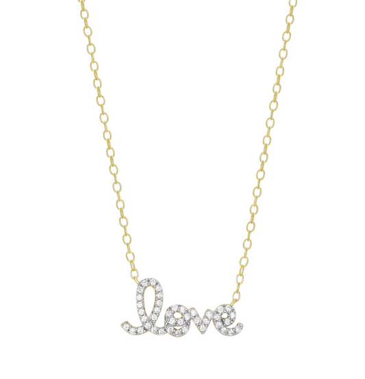 M by Monte Luna Sterling Silver Love Lab Grown Diamond Necklace