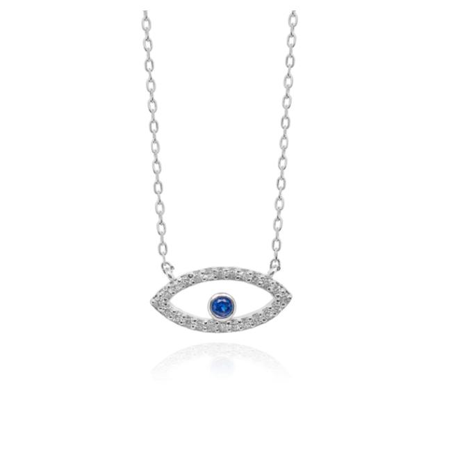 Sterling Silver Eye Necklace