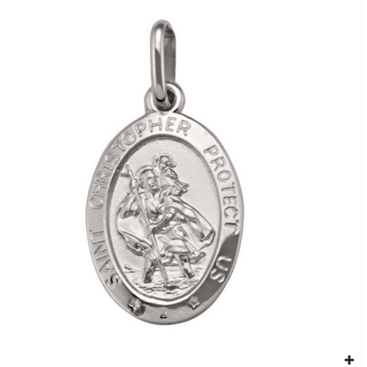 14k Whitegold(Small) St. Christopher