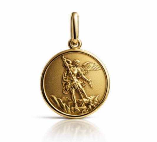 10k Yellow Gold 12mm St. Michael