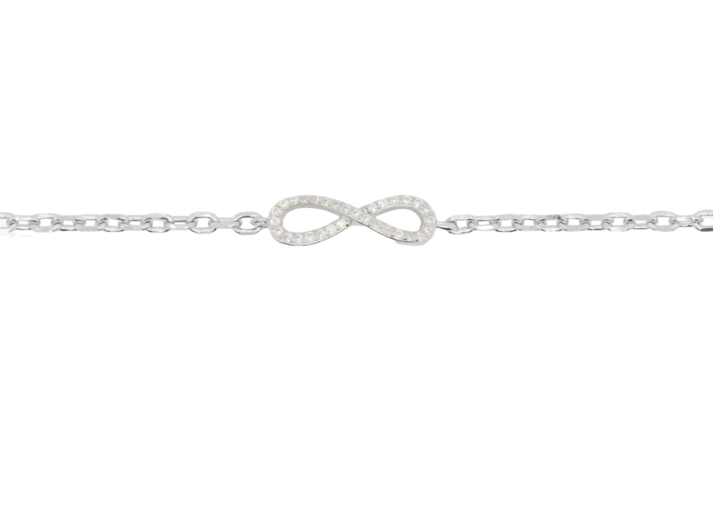 Sterling Silver Sideway Infinity Bracelet