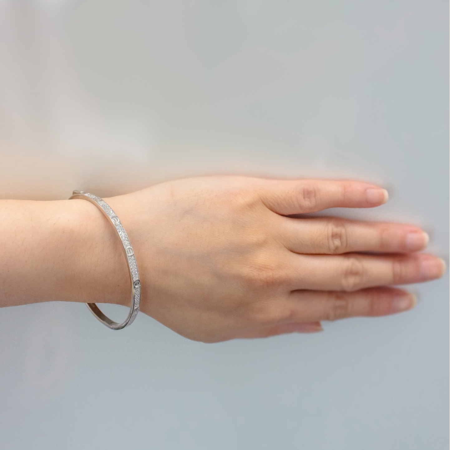 Sterling Silver Cz Bangle