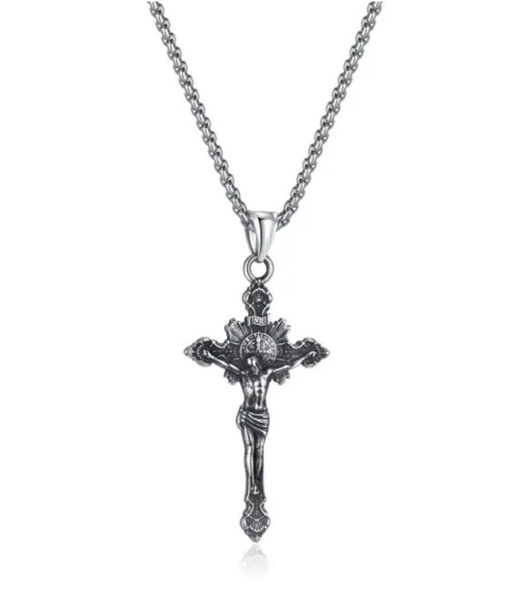 Stainless Steel INRI Cross Necklace