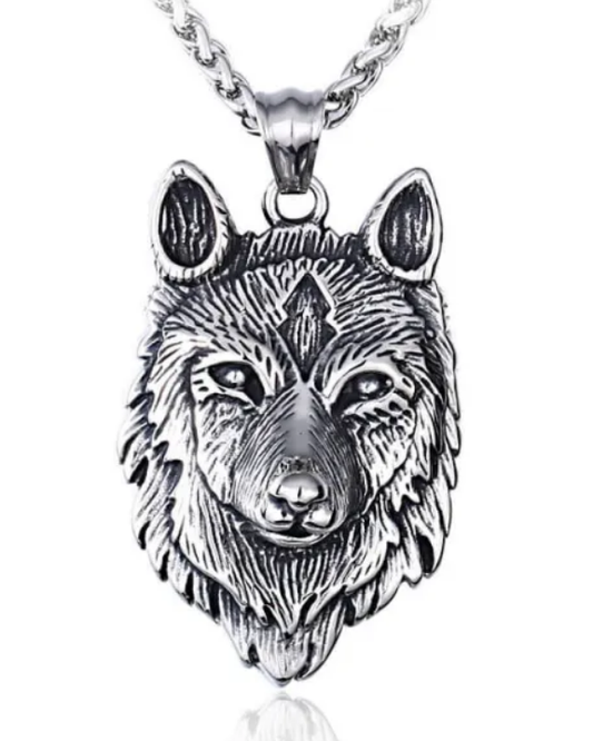 Stainless Steel Wolf Necklace