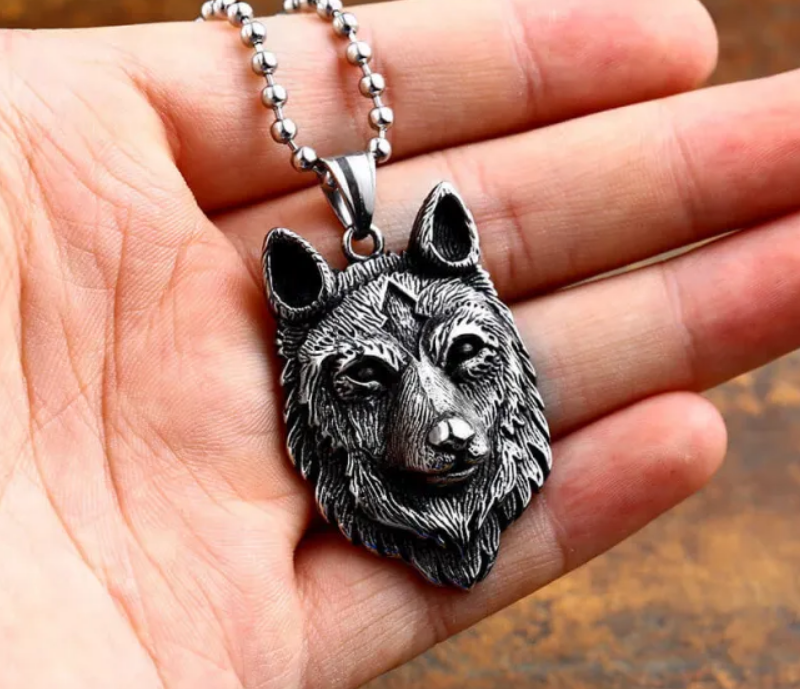 Stainless Steel Wolf Necklace