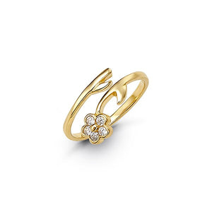 10k Yellowgold Flower Toe Ring