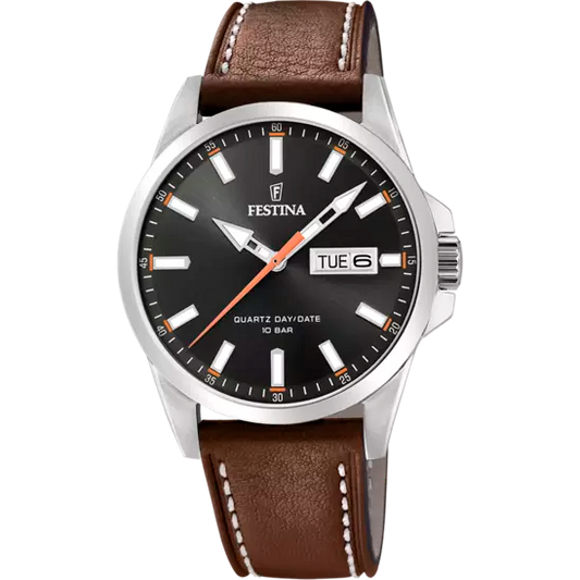 FESTINA CLASSICS LEATHER STRAP MEN'S WATCH F20358/2