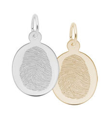 Small Round Fingerprint Charm