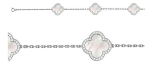 Sterling Silver Designer Clover Bracelet
