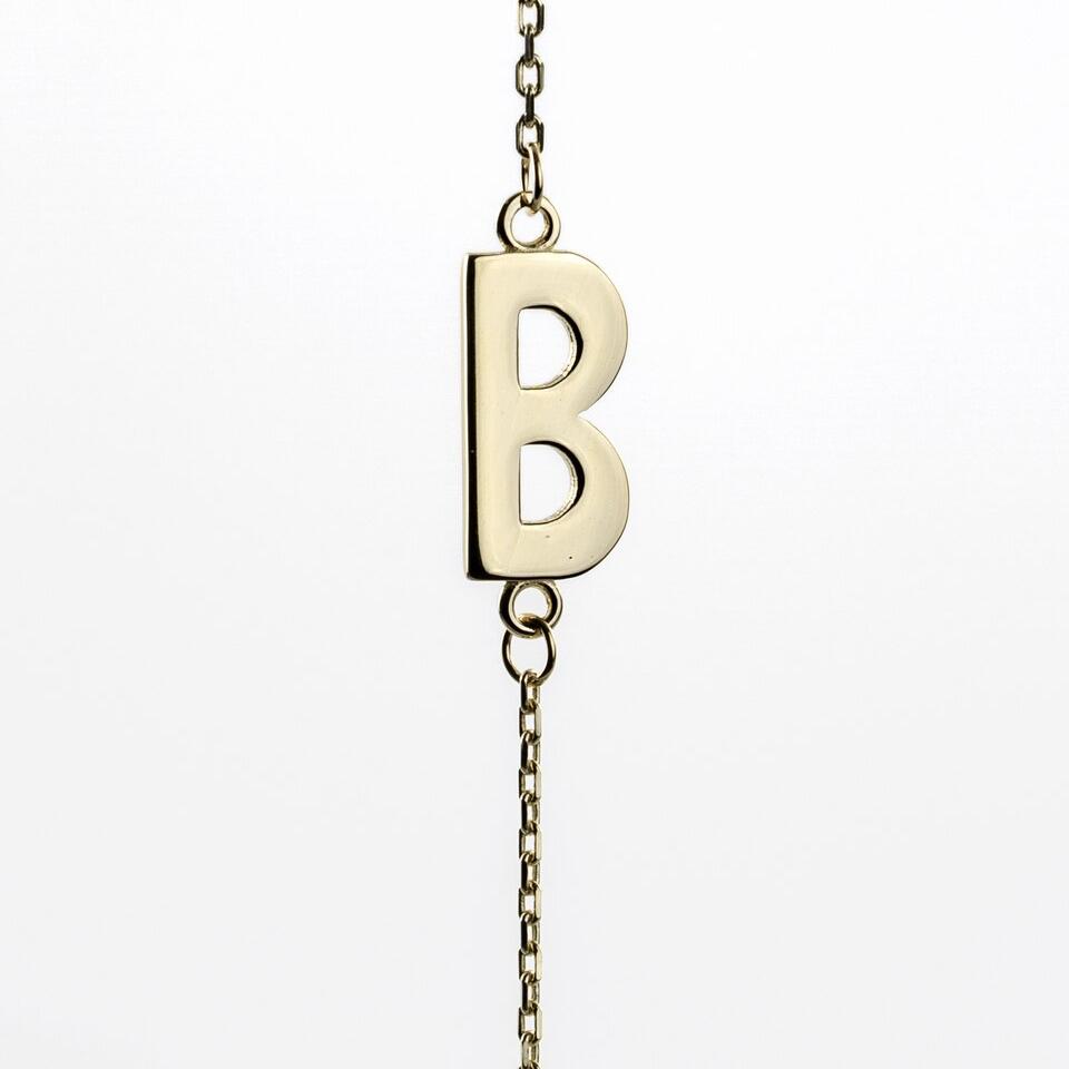 Yellow Gold Initial Necklace