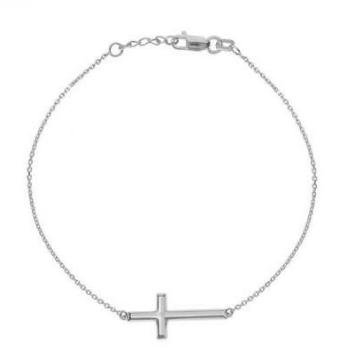 Sterling Silver Cross Bracelet