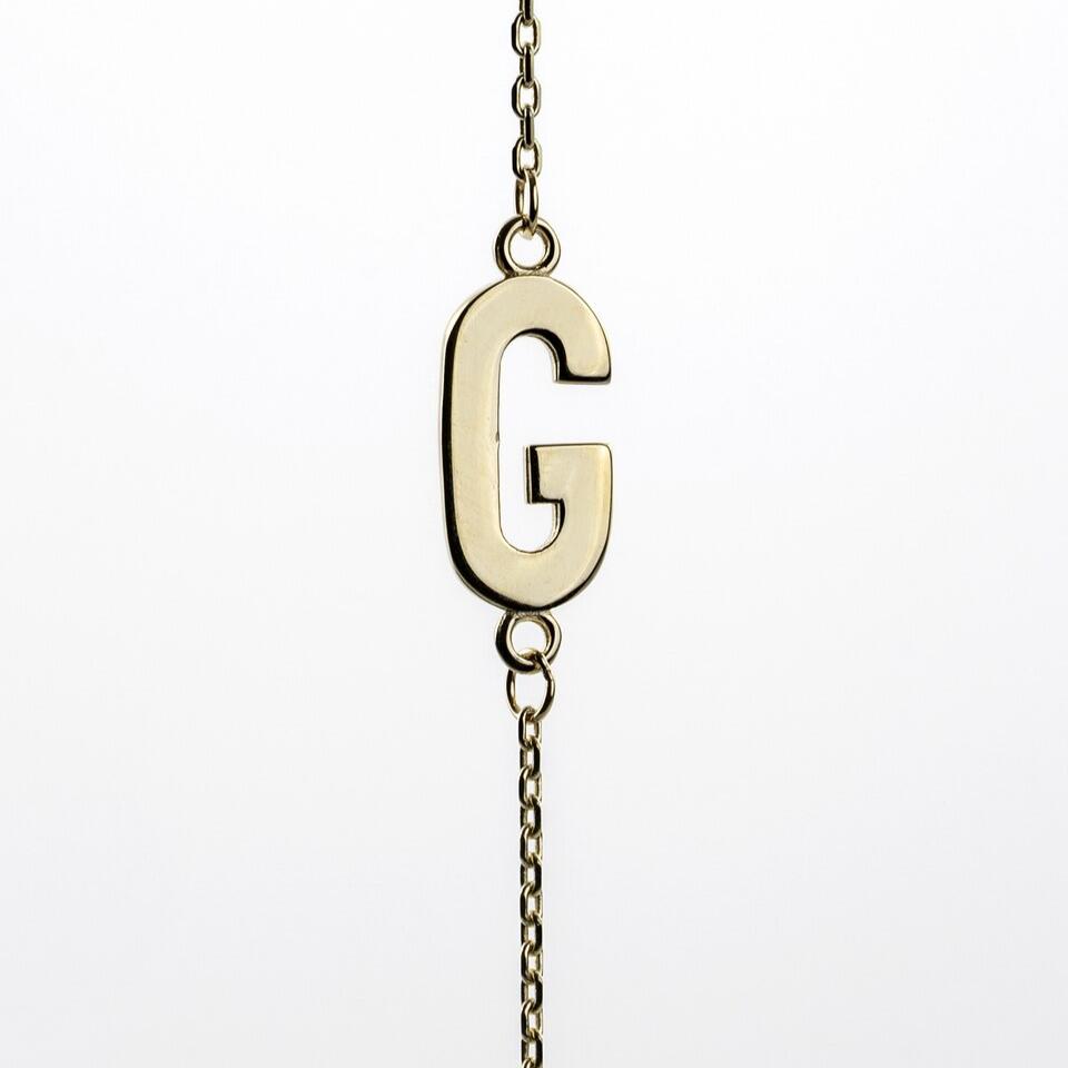 Yellow Gold Initial Necklace