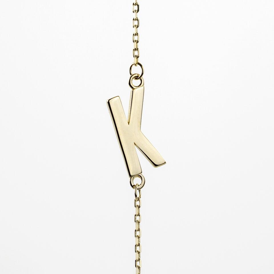 Yellow Gold Initial Necklace