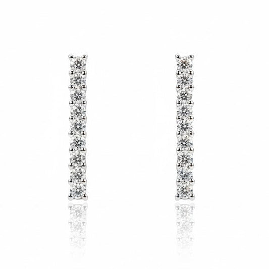Sterling Silver Vertical Bar Drop Earring