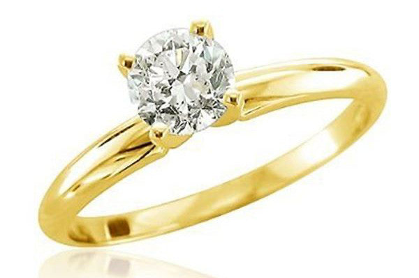 (0.33 Cttw) 14K Yellow Solitaire Gold