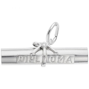 STERLING SILVER DIPLOMA CHARM