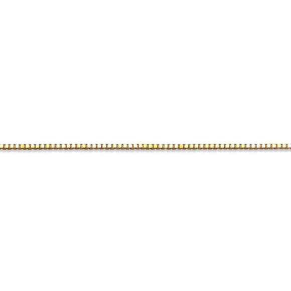 10K Yellowgold Box Chain (1mm) 16 to 20 inches