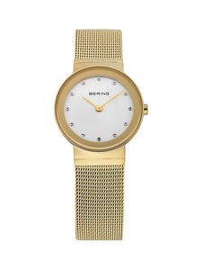 Bering Ladies gold watch w/mesh bracelet I 10126-334