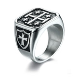 Stainless Steel Square Cross Ring