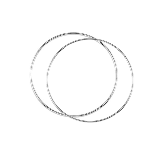 (41mm)10k Whitegold  Hoops