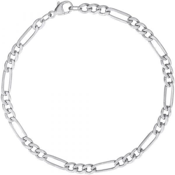 3mm Sterling Silver Figaro Bracelet