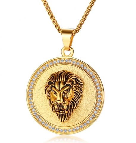 Stainless Steel Lion Necklace