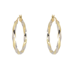 10K Two Tone Hoops