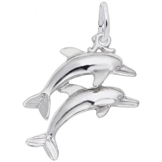 Rembrandt Charms Double Dolphin Charm