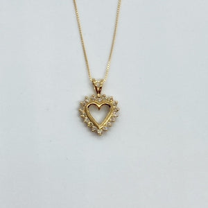 (0.25cttw) Yellowgold Diamond Heart Pendant (Medium)
