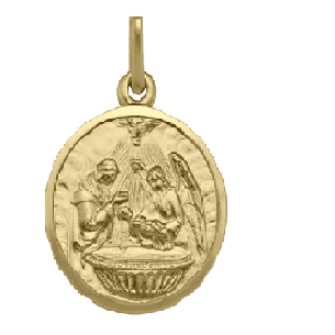 10k Yellow gold Baptism Charm