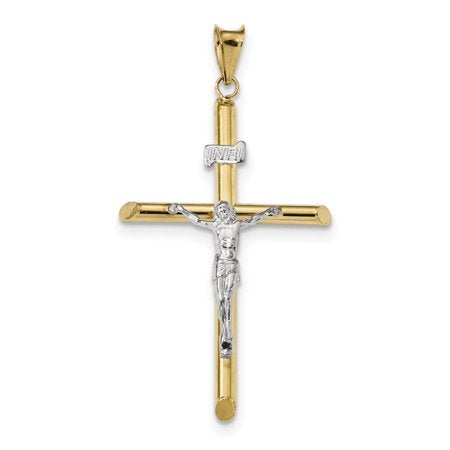 (Medium) Two Tone Crusifix Cross