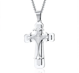 Stainless Steel Multi Layer Cross Necklace