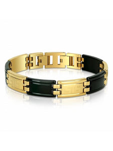 Black and Gold Ip Greek Key Bracelet