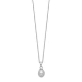 Sterling Silver Rhodium plated FWC Grey Pearl Necklace Set