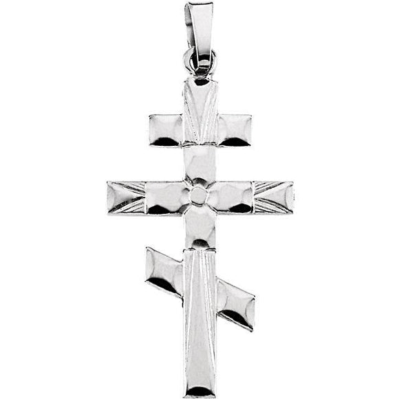 14k Whitegold  (Large) Orthodox Cross