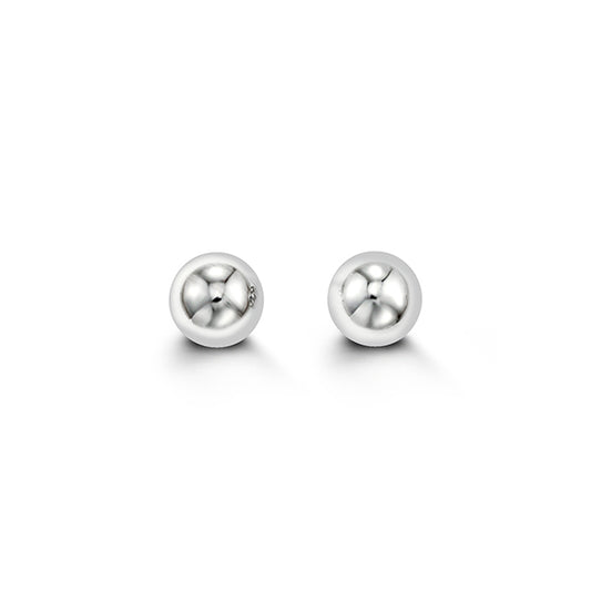 (5mm)WhiteGold Ball Studs