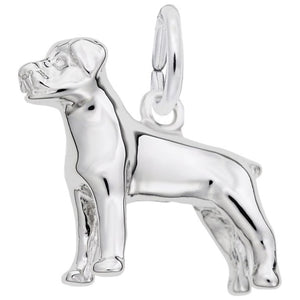 Sterling Silver Rottweiler Dog Charm
