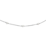 Sterling Silver Rhodium Plating Cultured Pearl Necklace