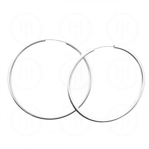 Sterling Silver Gold Plating 70mm Sleeper Hoops