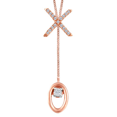 Rosegold X and O Canadian Diamond Necklace