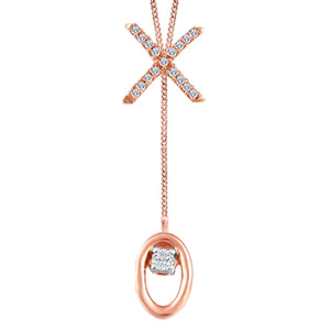 Rosegold X and O Canadian Diamond Necklace