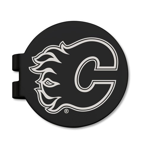 Black Stainless Steel Calgary Flames Money Clip