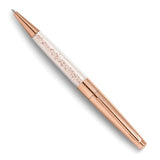 RoseTone Plated Clear Crystal Filled Ballpoint Pen