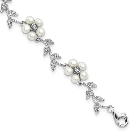 Floral Pearl Bracelet