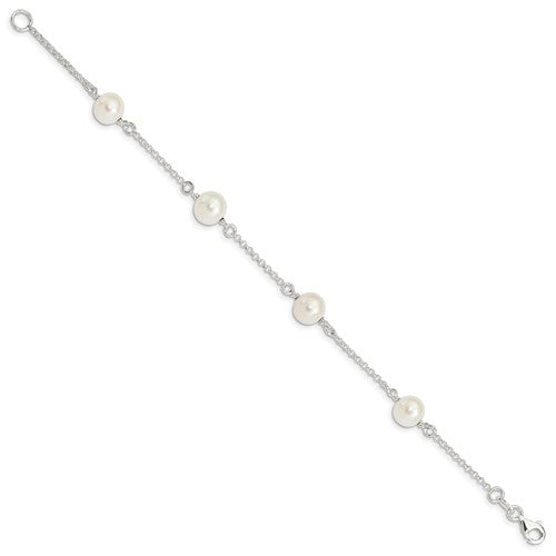 Sterling Silver Fresh Water Cultured Pearl Bracelet