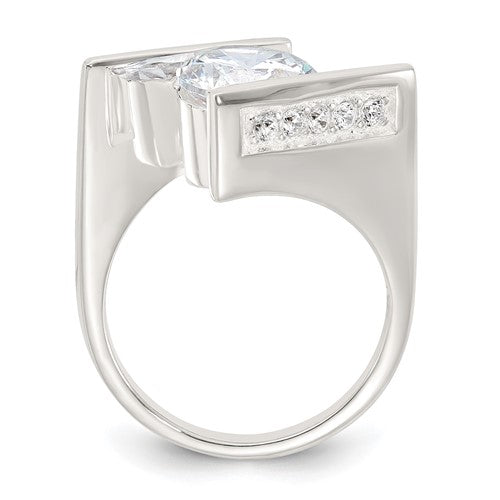 Sterling Silver Fancy CZ Ring