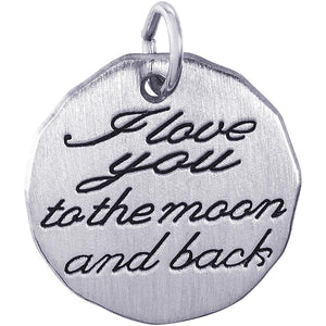 I LOVE YOU TO THE MOON AND BACK CHARM TAG