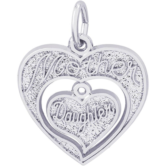 MOTHER DAUGHTER HEARTS CHARM