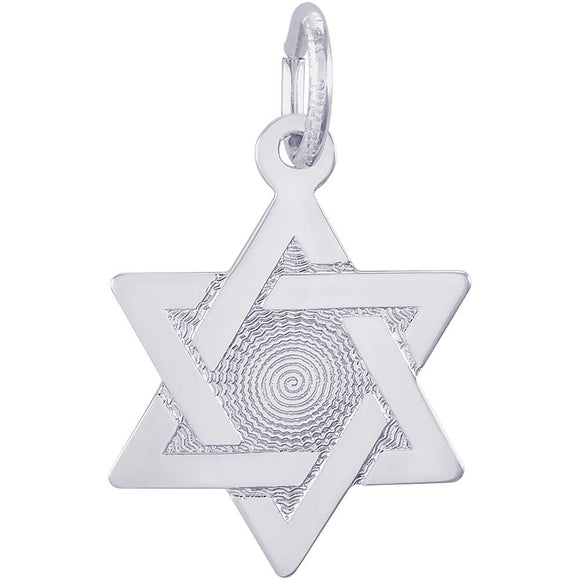 STAR OF DAVID WITH BROCADE CENTER CHARM
