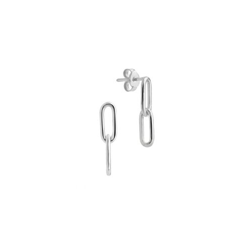 Sterling Silver Paperclip Drop Earrings